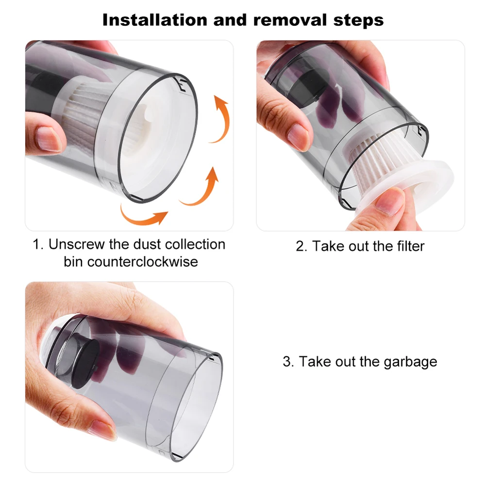 

5pcs Car Vacuum Cleaner Filter Easy Installation and Removal HEPA Car Vacuum Filter Portable Handheld Vacuum Cleaner Accessories