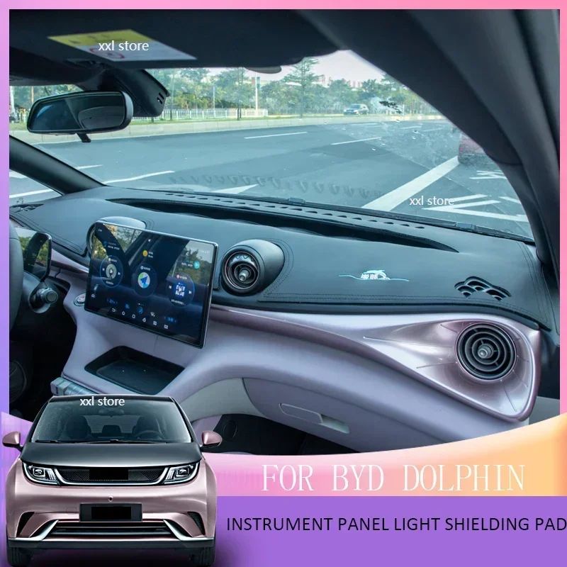 

For BYD Dolphin Car Instrument Panel Light-proof Mat Center Console Sun Protection Mat Sunshade Mats Auto Decoration Accessories