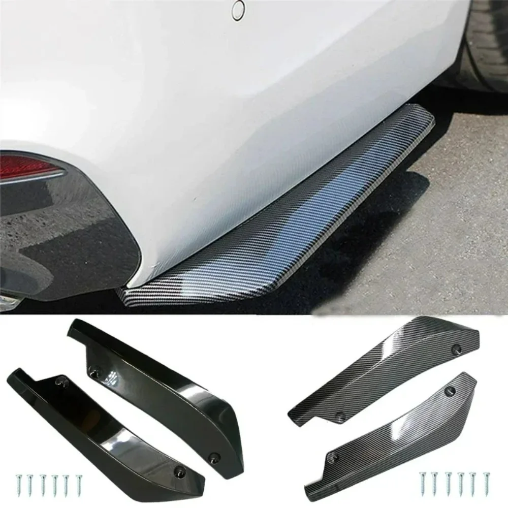 Protetor Universal de Para-choque Dianteiro e Traseiro para Carro, Spoiler, Difusor, Splitter, Protetor contra Arranhões, Winglets de Fibra de Carbono, Extensão de Saia Lateral