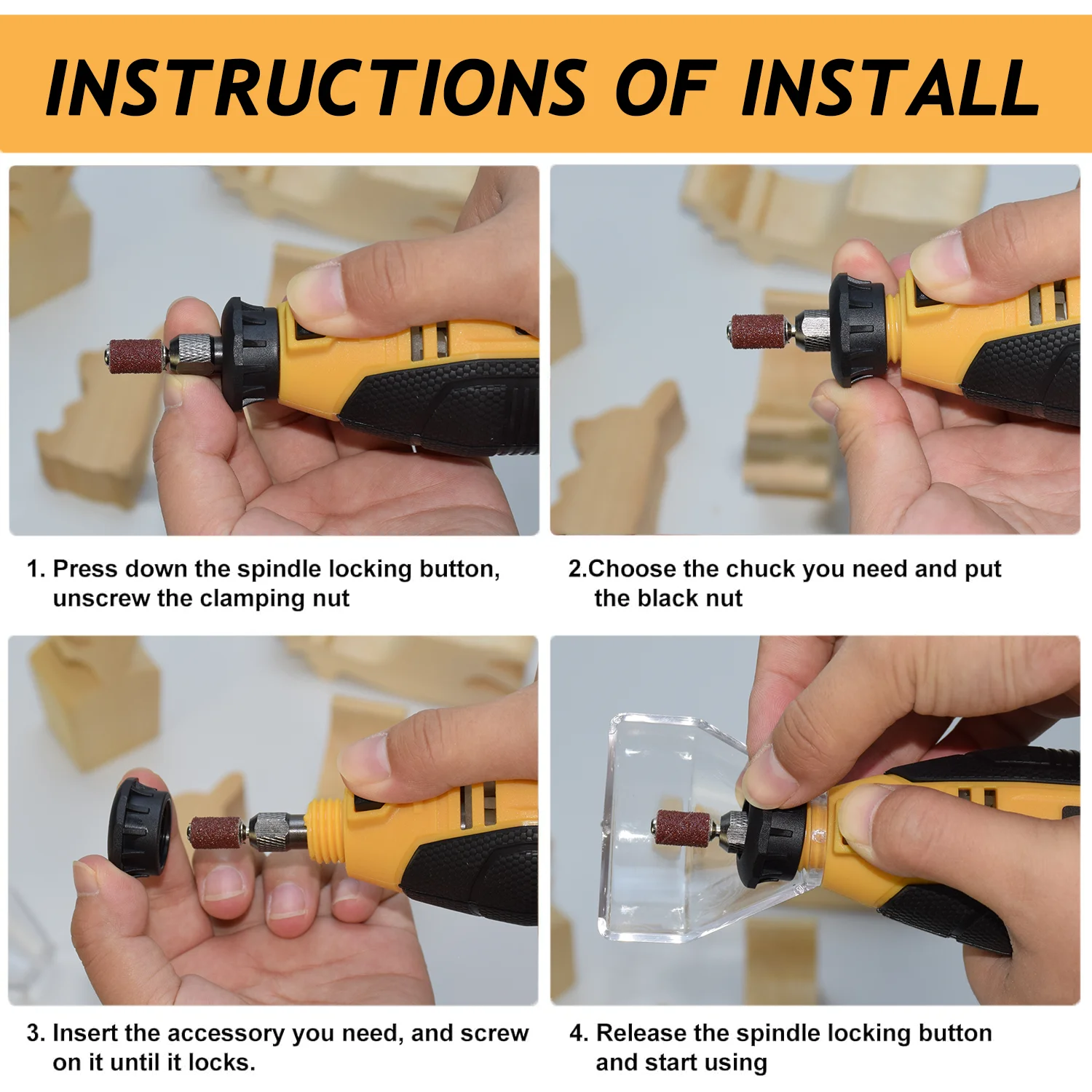 Zestaw narzędzi obrotowych, wy – Power Tools Diy recenzja i cena