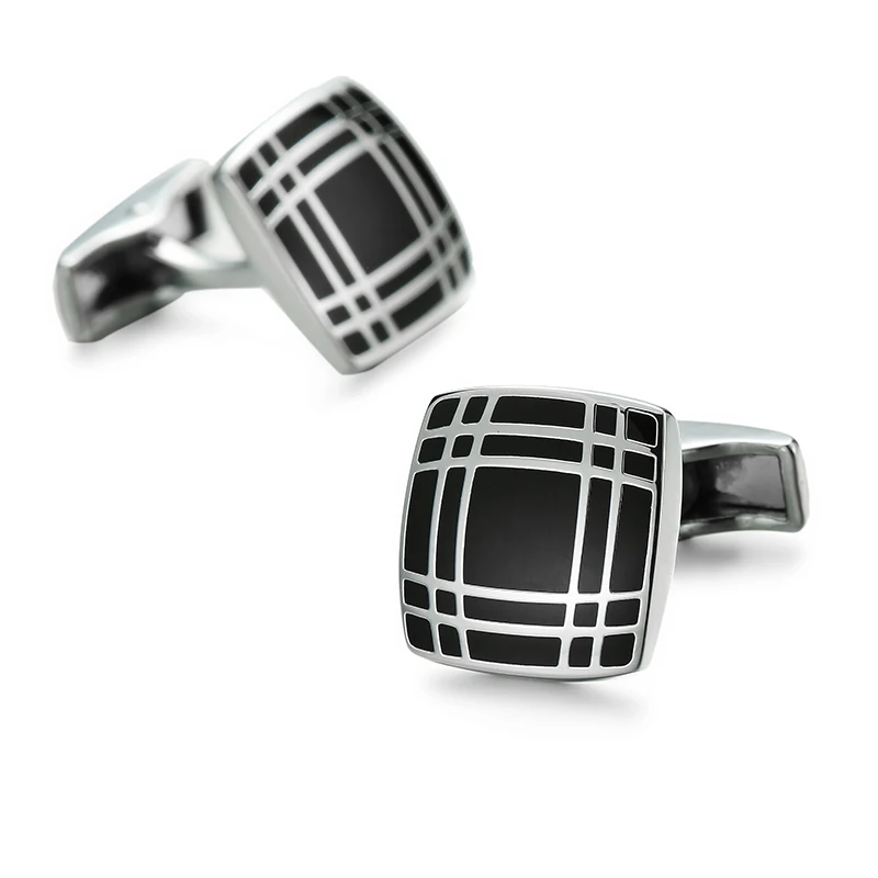 High quality mesh cufflinks fashionable French shirt brass material designed by brand designer for men's wedding cufflinks