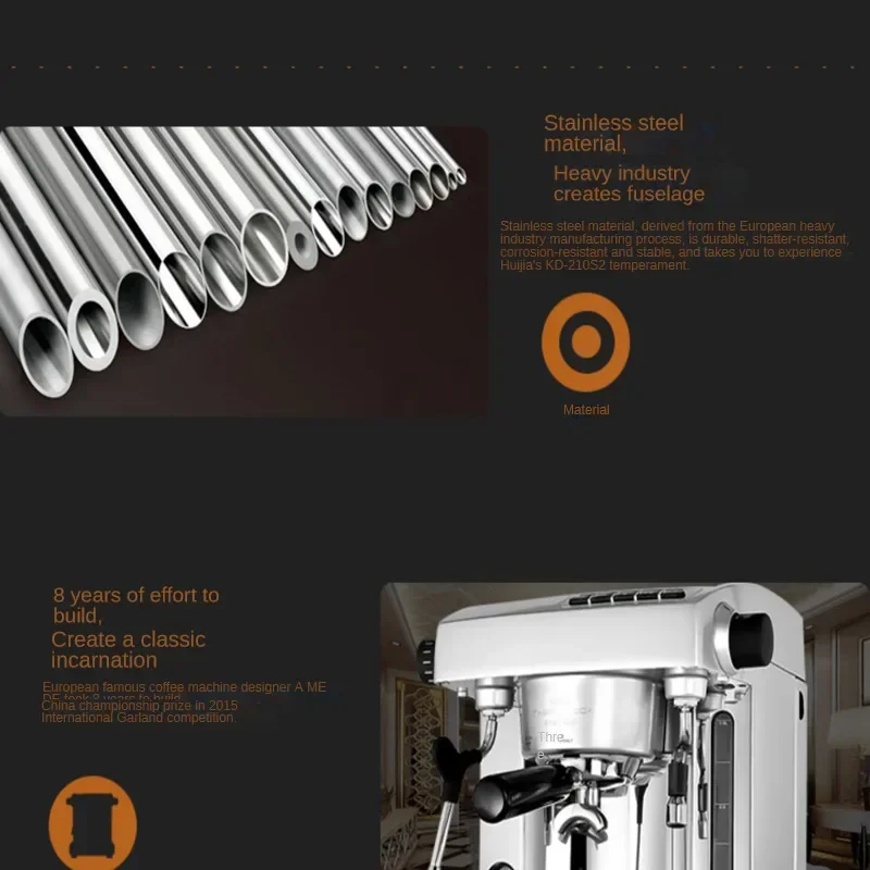 Portable 220vProfessional Semi-automatic Double-pump Household Espresso Machine Milking Machine