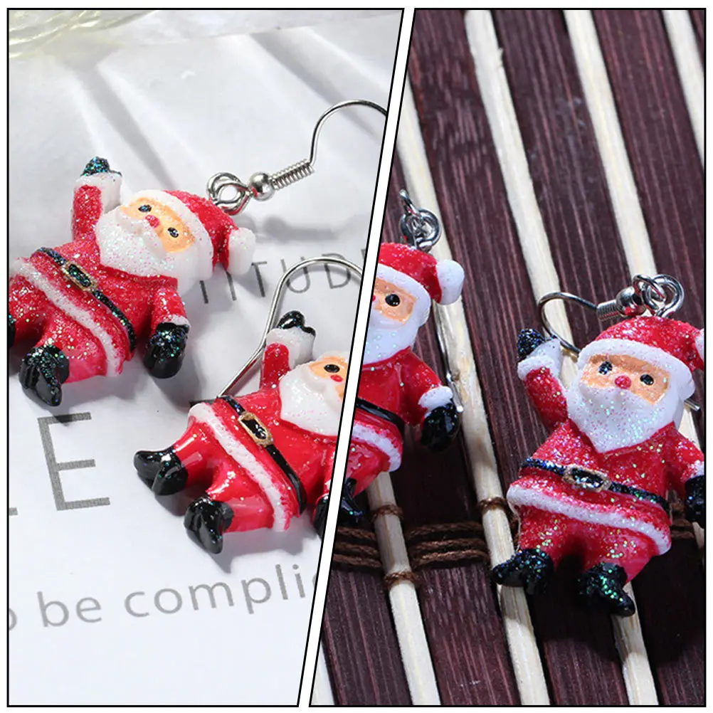 

Cartoon Jewelry Chic Necklace Earrings Adorable Santa Xmas Themed Accessories Creative Costume Claus Christmas Charms for
