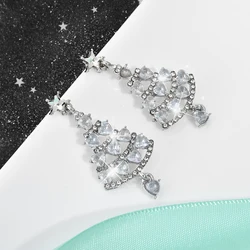 Christmas tree earrings women's high-end sense earrings temperament all-match thin face earrings for Christmas Accessories