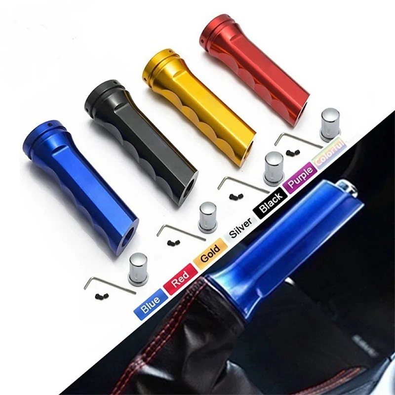 Universal Car Hand Brake Sleeve Handle Cover Anti-slip Decoration Handbrake Protector Cover Aluminum Modification Auto Parts