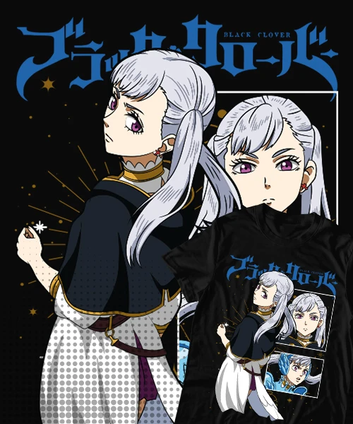 Camiseta unisex Black Clover Noelle Silva Bawełniana koszulka anime