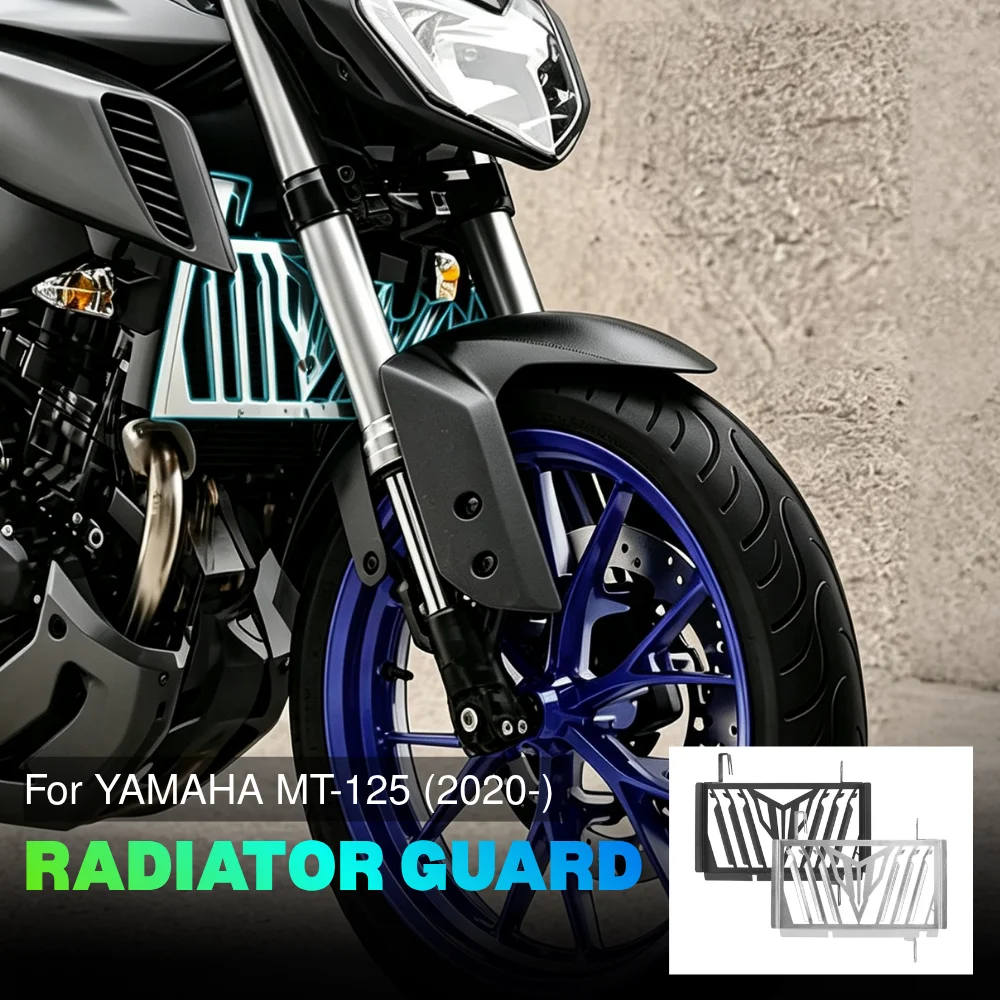 ヤマハ-mt-125-mt125-mt-125-2020年以降-用-バイク-ラジエーター-ガード-グリル-カバー-プロテクター-バイク-アクセサリー