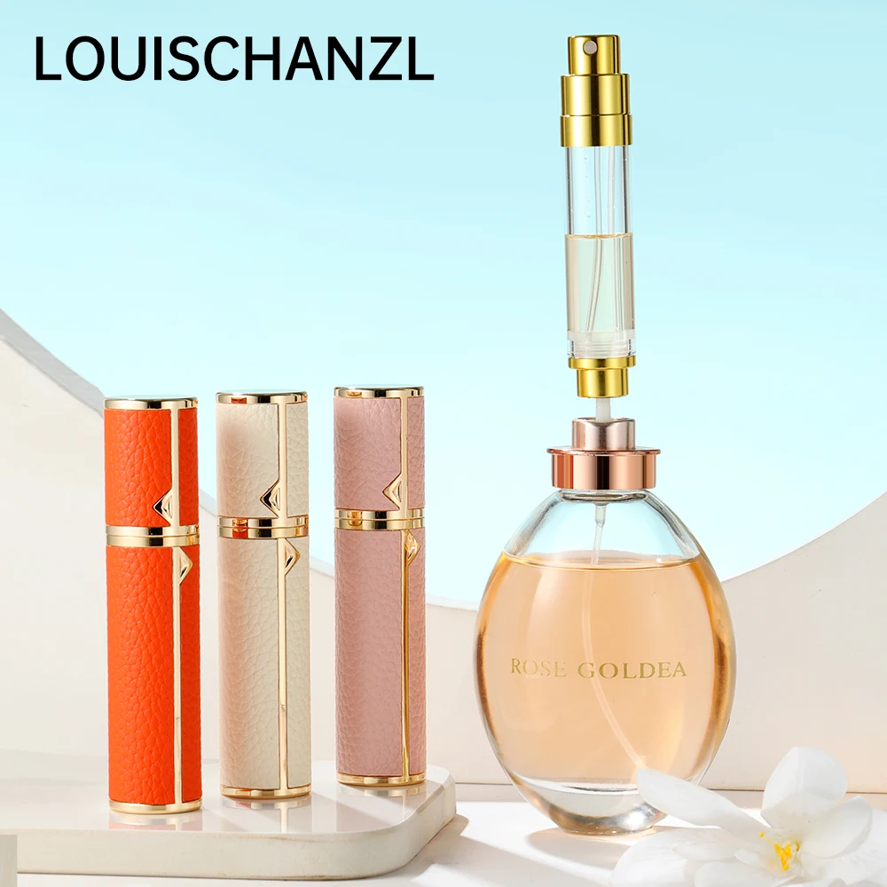 

Louischanzl 8ml Magnet Leather refill Perfume Atomizer Bottle Portable Spray Mini Perfume Atomizer for Travel Cologne Dispenser