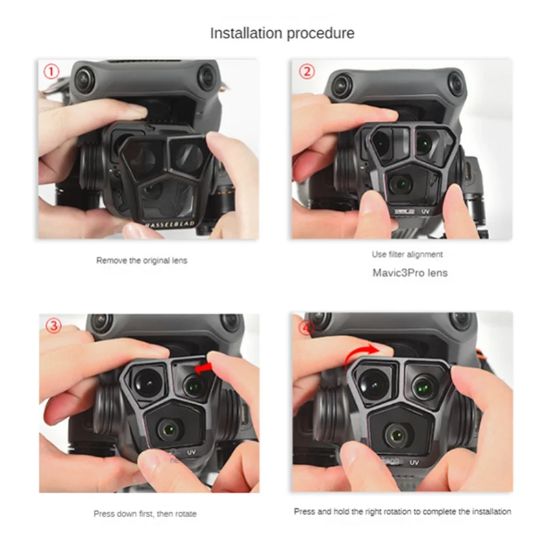 STARTRC For DJI Royal 3 Pro Convenient Practical Four-Piece Set ND8/16/32/64 Filter Drone Filter-X64A