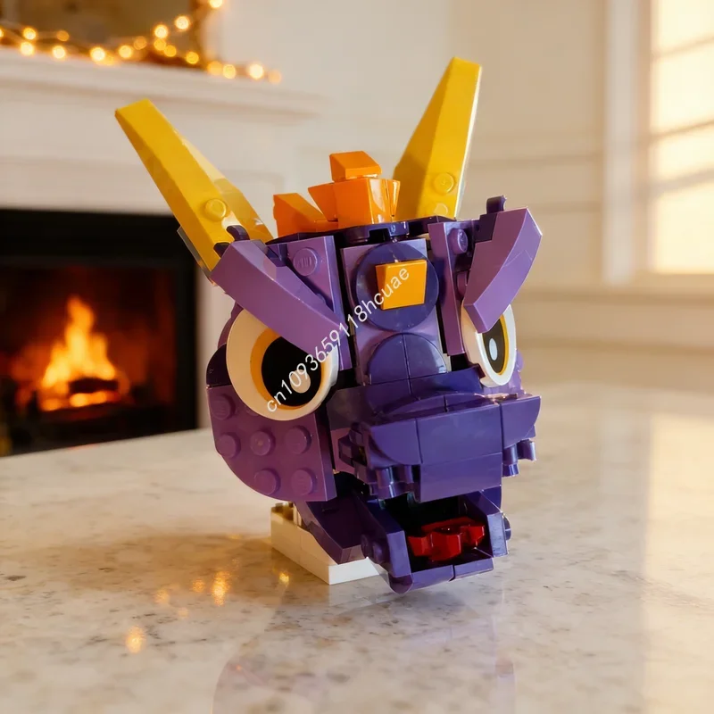 121 Piezas MOC Creator 3 en 1, Bloques de Construcción del Modelo Spyro The Dragon, Juguetes de Arquitectura, Idea Creativa Educativa, Regalos de Navidad