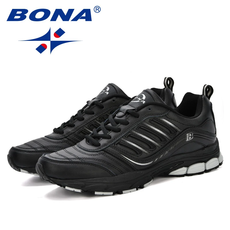 BONA New Most Popular Style Men Running Shoes Outdoor Walking Sneakers Comfortable Athletic Shoes Men  For Sport Free Shipping