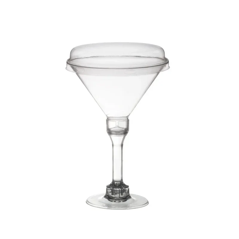 Disposable plastic dessert cup, double skin milk pudding mousse cup 150m