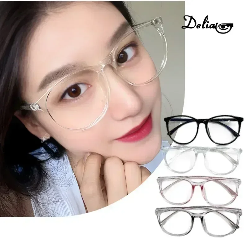 New Transparent Computer Glasses Frame Women Men Anti Blue Light Round Eyewear Blocking Glasses Optical Spectacle Eyeglass 2024