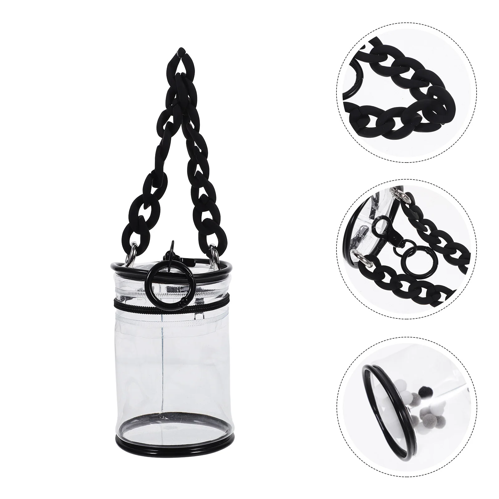 

1 set 1 Set Pvc Transparent Carrier Bag Mini Clear Pouch For Portable Lightweight Storage Travel Outdoor Small Holder Case