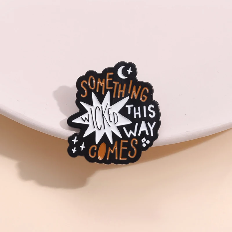 Something Wicked This Way Comes Enamel Pins Wizard Gothic Lapel Badge Backpack Clothes Brooch Punk Jewelry Wholesale Accessories