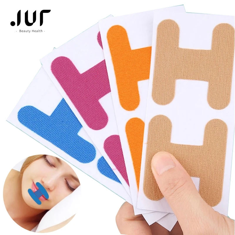 

2Pcs Anti-Snoring Stickers For Children Adult Night Sleep Lip Nose Breathing Improving Patch Mouth Correction Sticker Tape