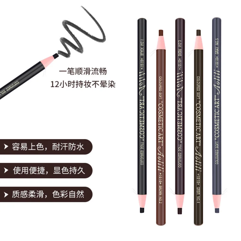 ה Lápiz de cejas resistente al agua Maquillaje de ojos profesional para mujeres Tinte de tatuaje Microblading Polvo de cejas para artistas de maquillaje