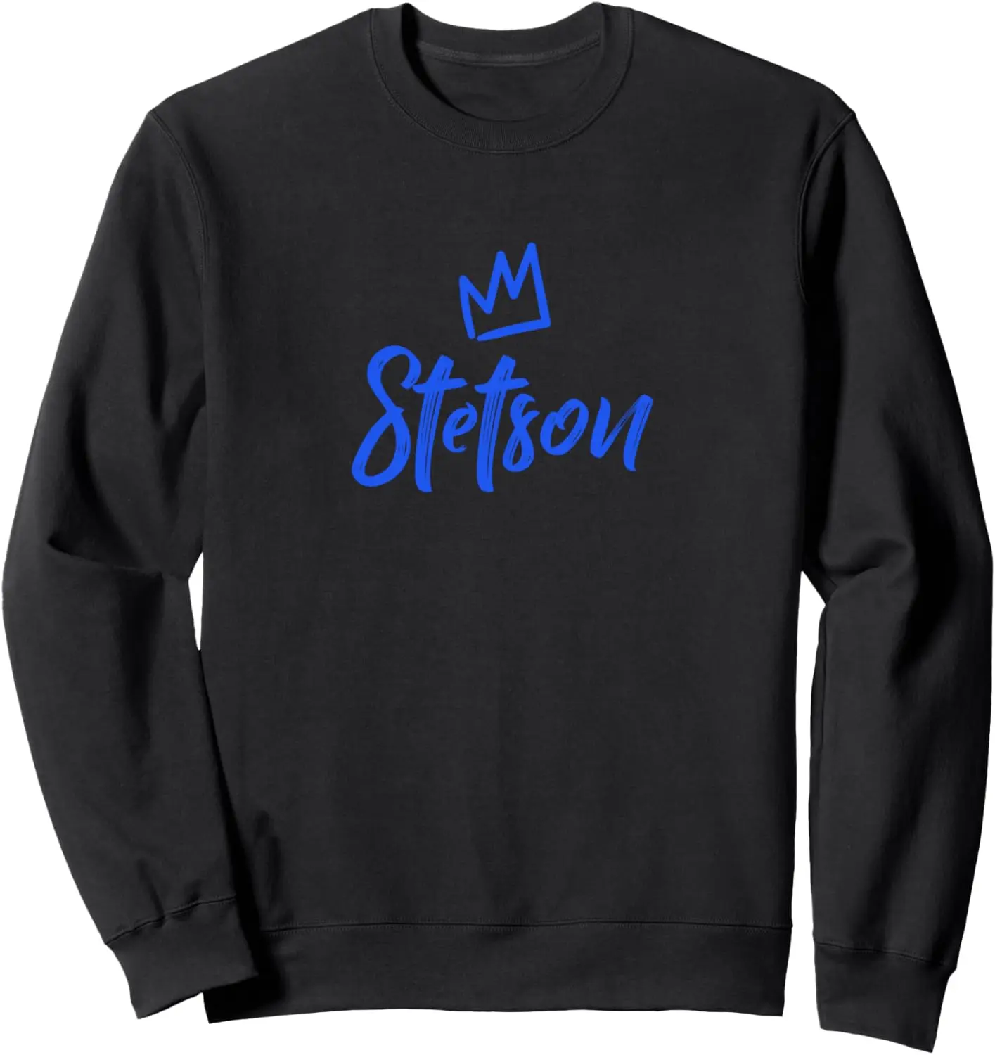 Stetson the King / Coroa Azul e Nome para Homens Callados Moletom Stetson