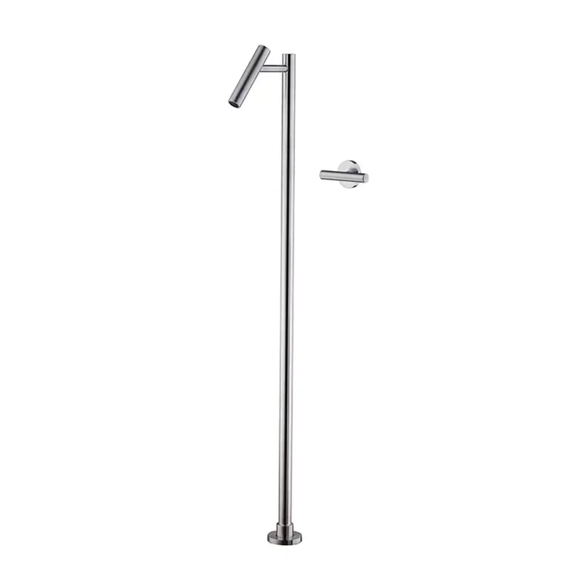 Brass Freestanding Floor Mount Bathroom Basin Tap Sink Faucet