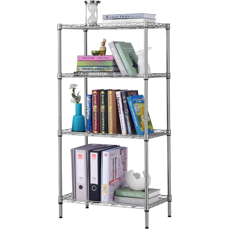 

SINGAYE 4 Tier Adjustable Storage Shelf Metal Storage Rack Wire Shelving Unit 530Lbs Capacity 23.6" W x 14" D x 47.2" H for Laun