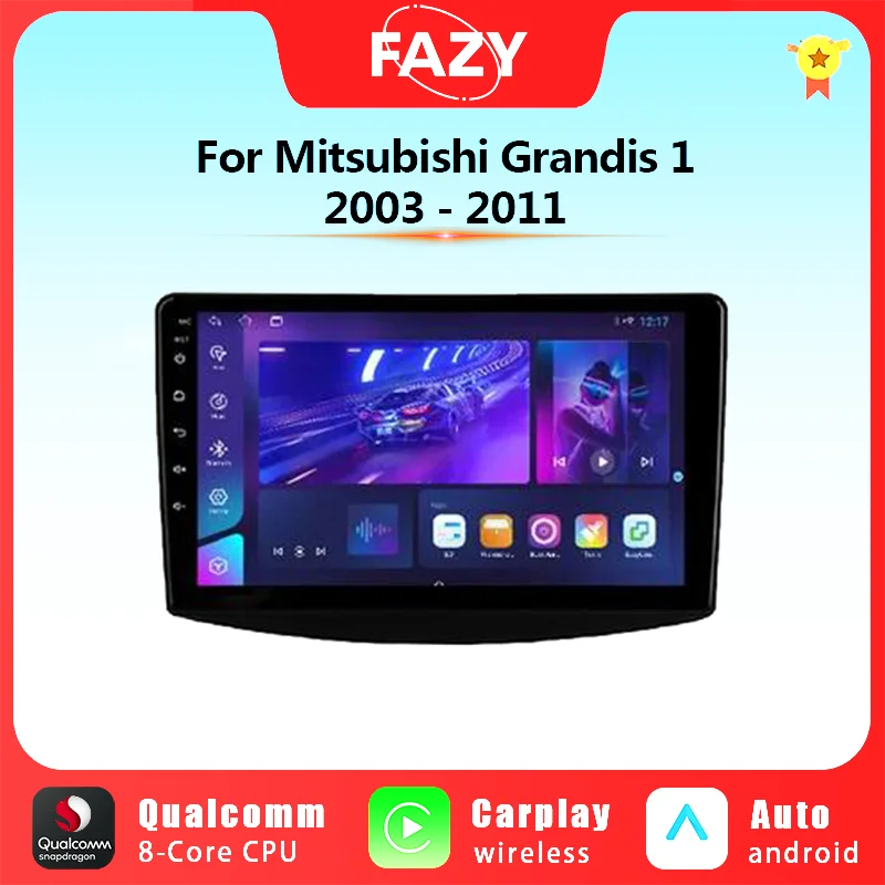 

Wireless CarPlay Android Auto Screen For Mitsubishi Grandis 1 2003-2011 Car Radio Multimedia GPS Player 4G Navigation Stereo DSP