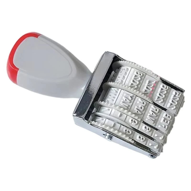

652F Rubber Date Stamp Rubber Stamp Line Dater Office Stamp Rotating Stamp for Scrapbooking Packaging Craft