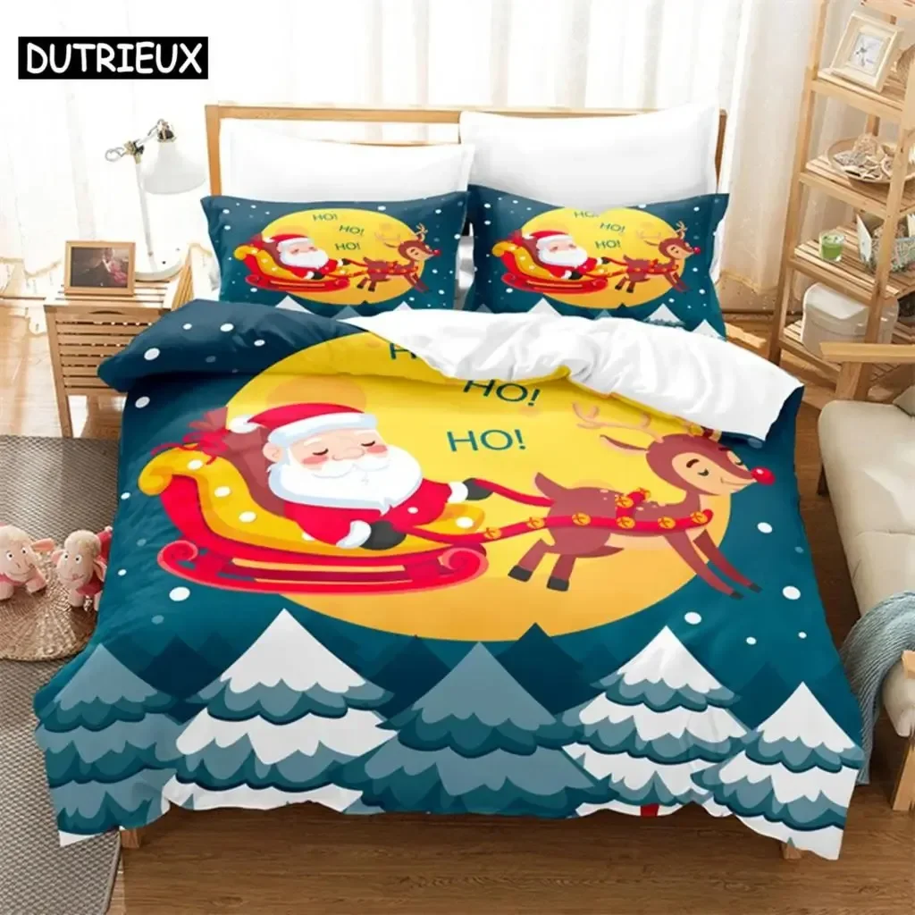 Santa Clause Sleigh Supplies Set Duvet Cover Set Bedding Sets For Adults Bed With Pillowcases No Filling Luxury Birthday Gifts