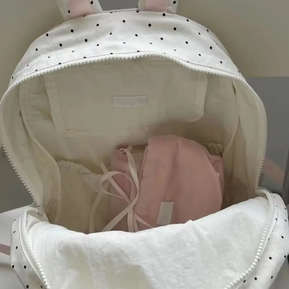 Nieuwe waterdichte polka dot rugzak lichtgewicht strikontwerp schooltas schattige zoete stijl schoudertas