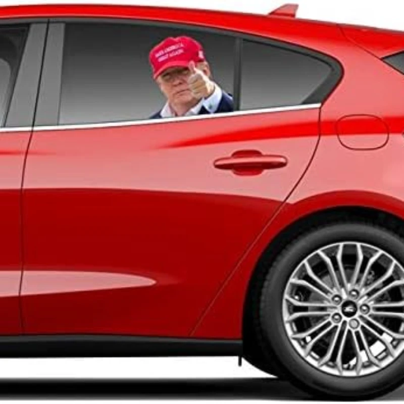 Donald Trump Red Hat Decals Car Stickers Funny Auto Window Rear Windshield Peel Off Political American Style Decoration