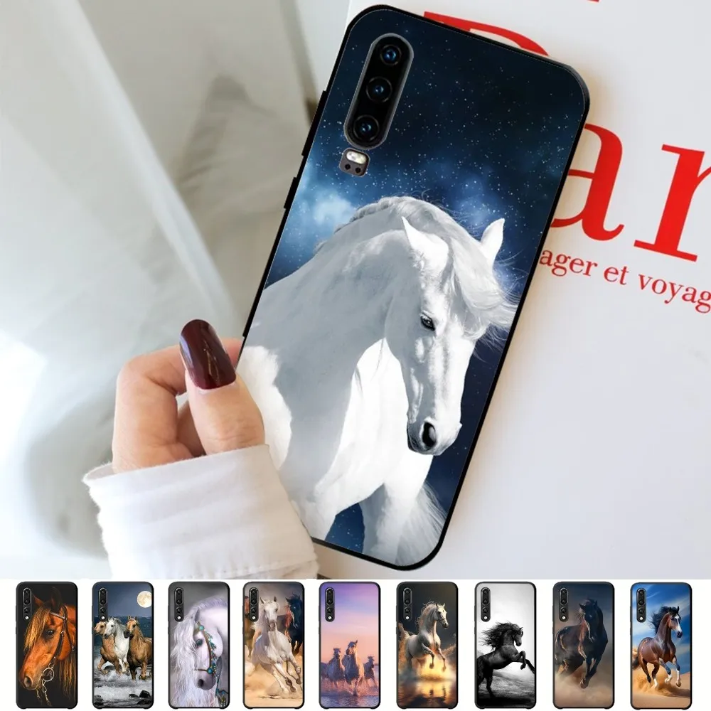 Horse running Phone Case For Huawei P 8 9 10 20 30 40 50 Pro Lite Psmart Honor 10 lite 70 Mate 20lite