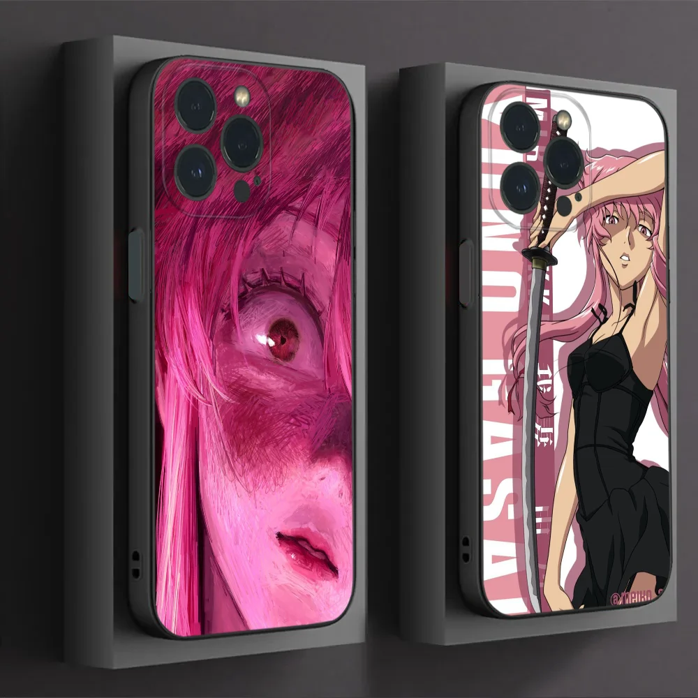 Hot Blooded Anime F-Future Diary Gasai Yuno Phone Case For IPhone16 15 14 13 12 Mini 11 Pro XS Max X XR SE5 6 7 8 Plus Soft Si