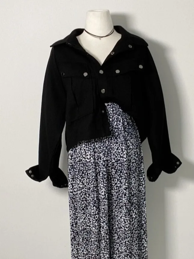 Or หลวม Workwear ลําลอง Jaet ผู้หญิงฤดูใบไม้ผลิฤดูใบไม้ร่วง Faion Retro คอยาว Sve ปุ่มด้านบน Pure สีเดินทาง Sle