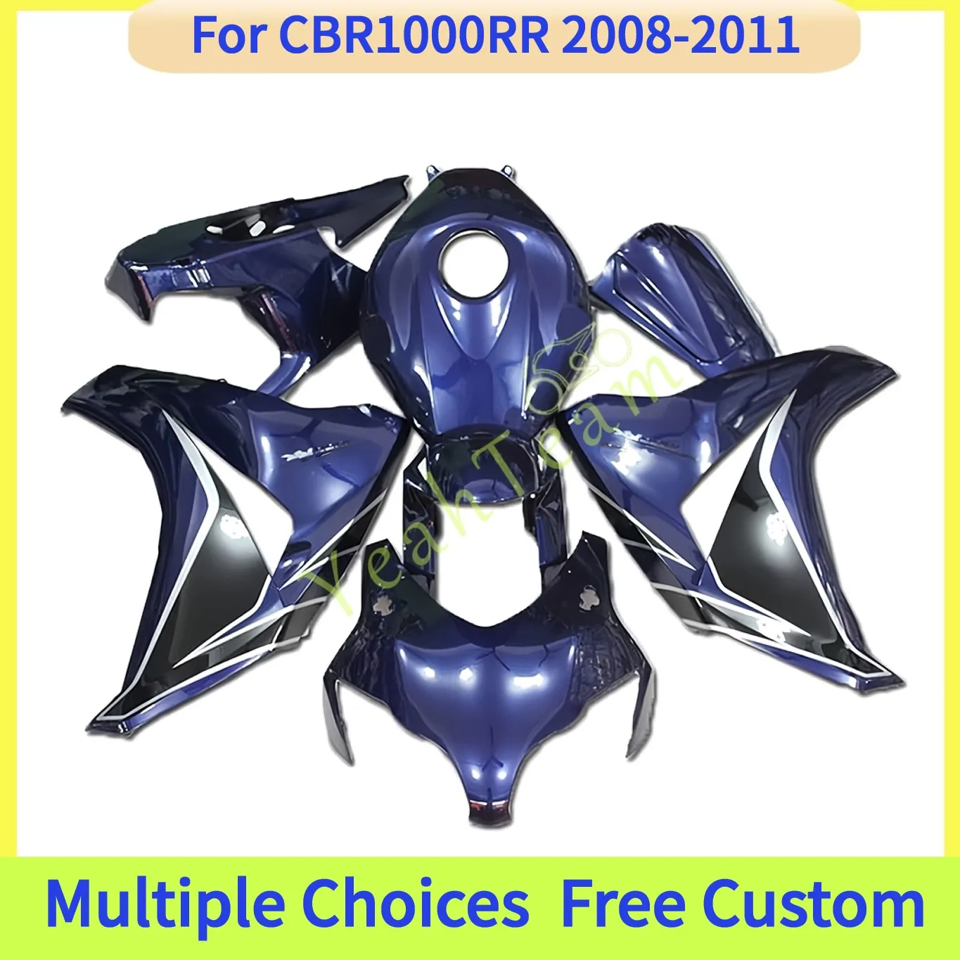 

Защитный чехол из АБС-пластика, подходит для HONDA CBR1000RR 2008-2011 CBR 1000RR | сине-черные обтекатели кузова