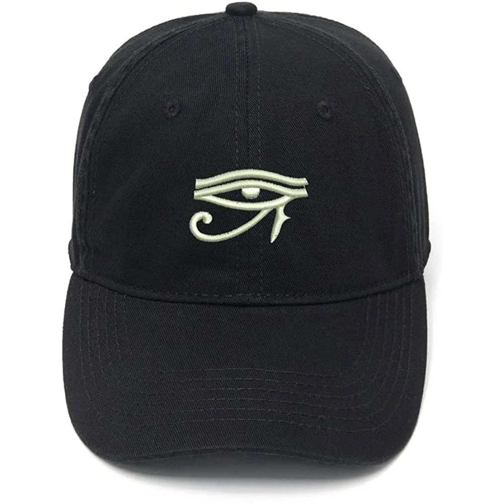 

Lyprerazy Men's Baseball Cap Eye of Horus Embroidery Hat Cotton Embroidered Casual Baseball Caps