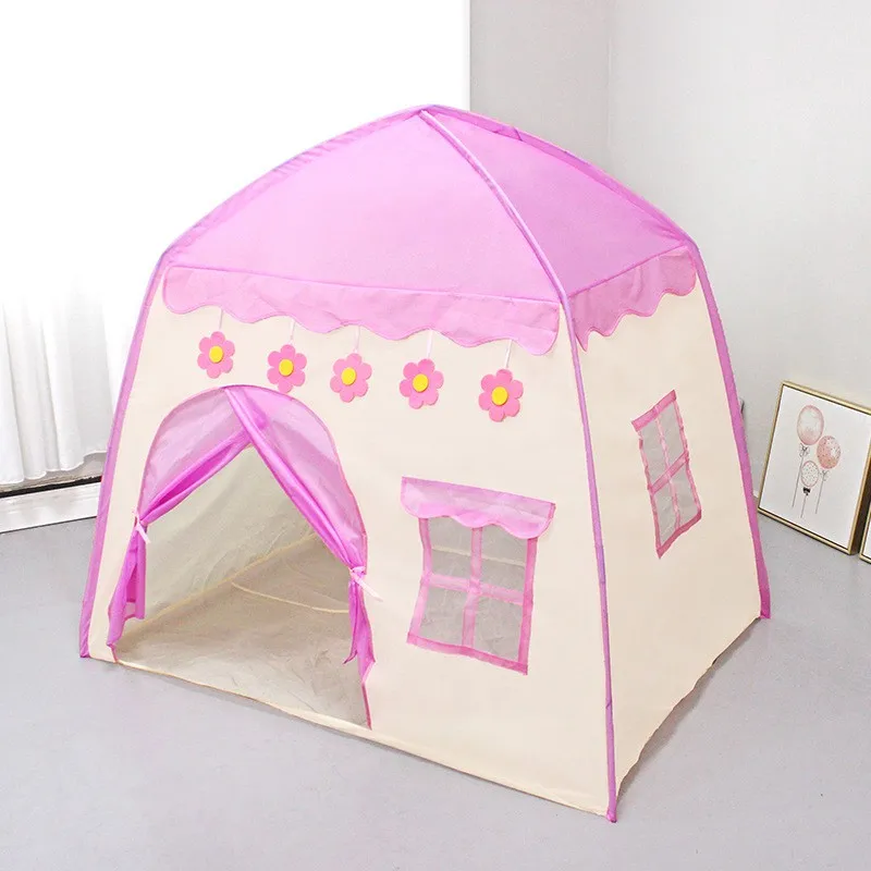 Kinder Strandzelt Spielhaus Kleines Blumenhaus Princ Castle Indoor Outdoor Zelt Grenzüberschreitendes Spielzeug für Kinder Metallspielzeug