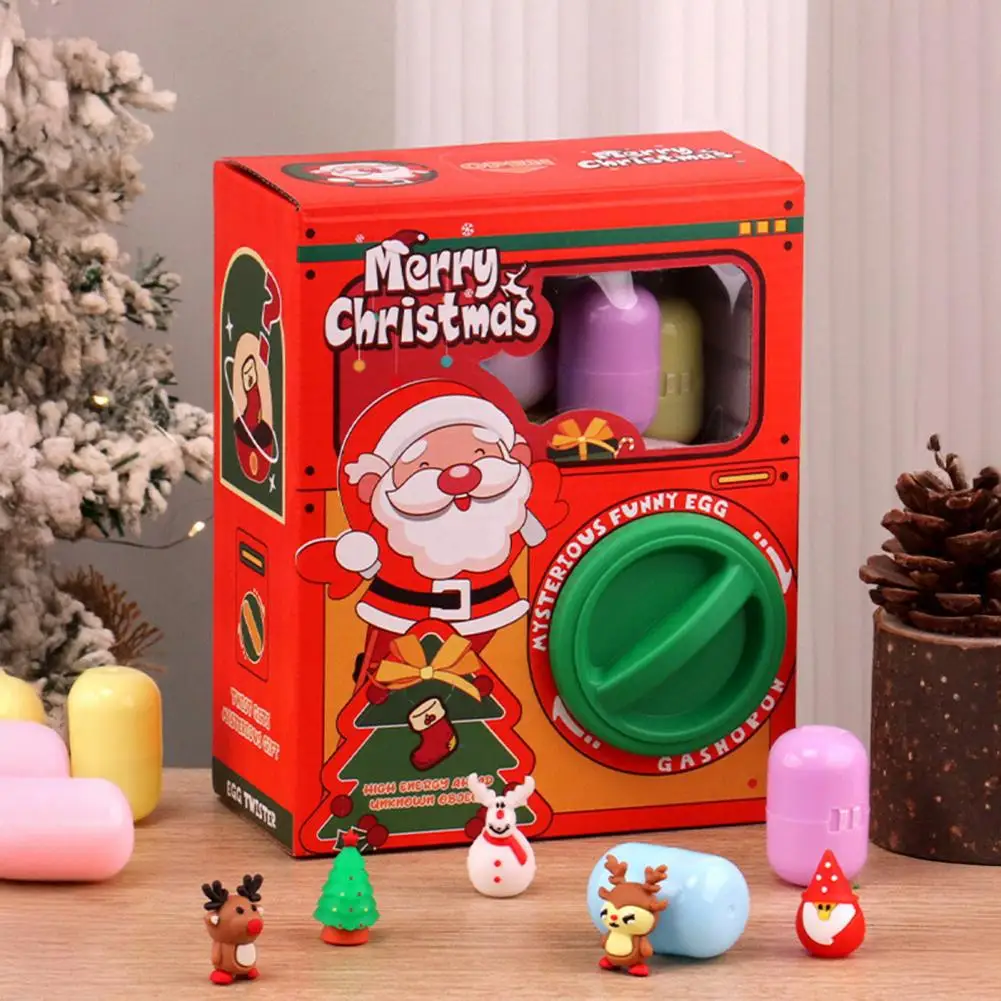 لعبة آلة قياس البيض الأوتوماتيكية الصغيرة لعيد الميلاد على شكل مخلب صغير للأطفال موزع غاشا الأوتوماتيكي مع منتقي البيض الممتع للمنزل #4