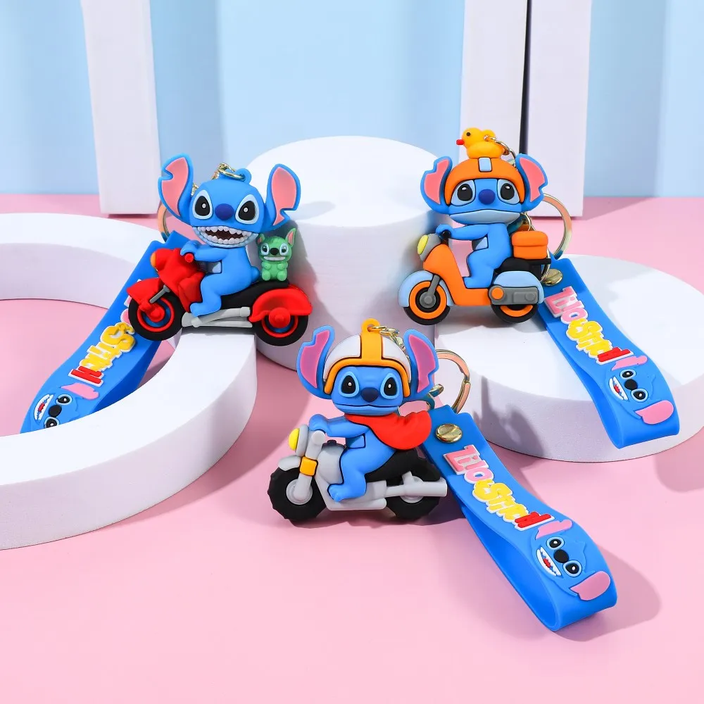 Nuovo cartone animato portachiavi cartone animato Lilo & Stitch carino bambola portachiavi gioielli portachiavi ciondolo auto regalo per bambini