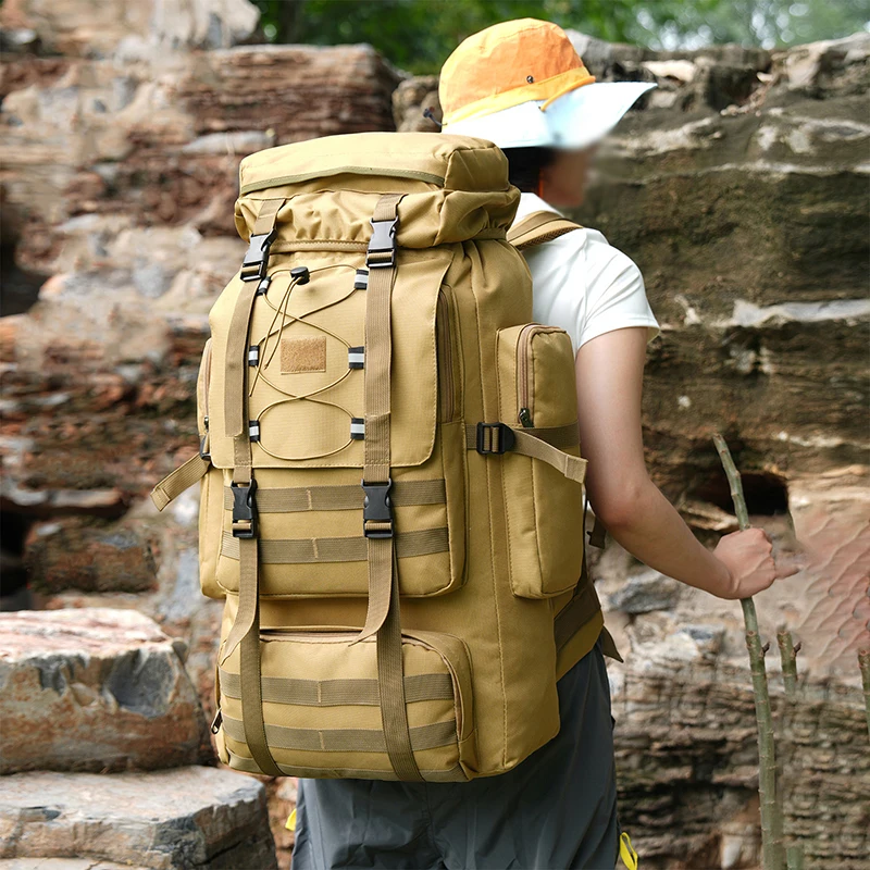 

Outdoor Large Tactical Climbing Travel Backpack Hook and Loop Molle Systerm Hiking Trekking Camping Rucksack Sports Training Bag