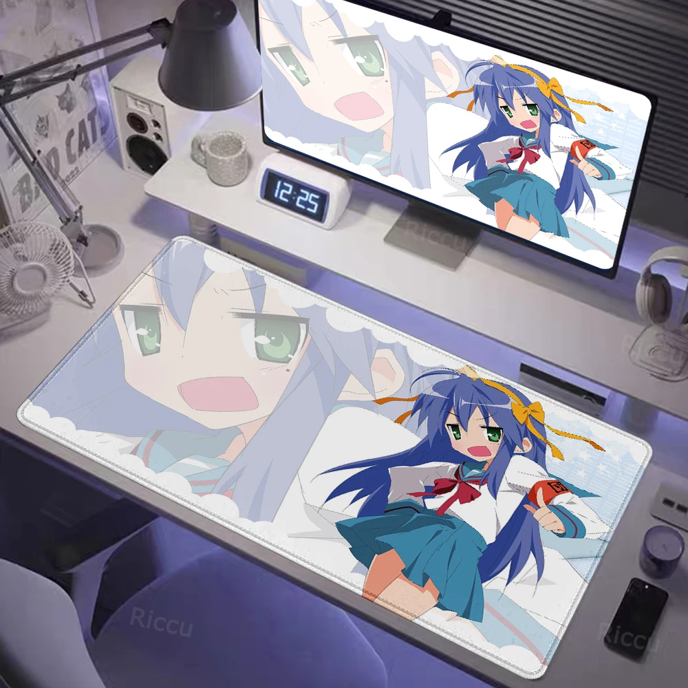 

Lucky Star Anime pad electronic sports kawaii accessories HD Print Computer Lock edges Large game accessories Rubber Mouse Pad