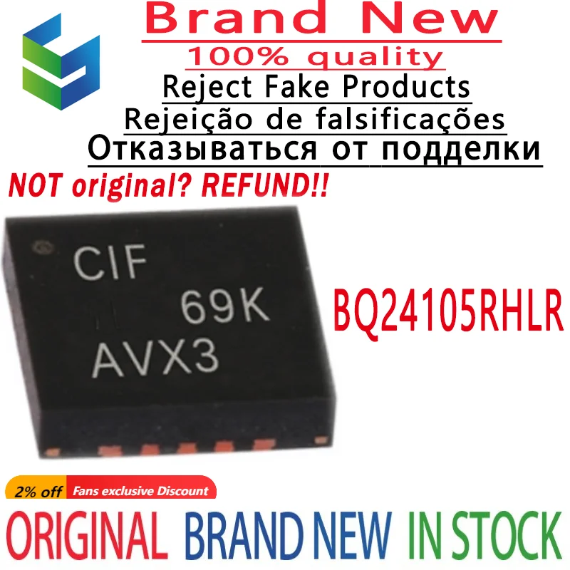 2 buah orisinil dan asli BQ24105 Chipset/RHL/RHLT CIF Chipset QFN-20