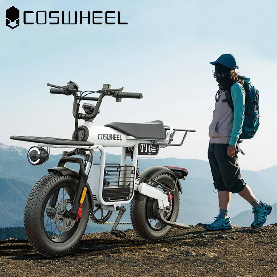 Coswheel Electric Bike for adult T16 Mountain Ebikes Road Ebike 1000W 48V 20AH Fat Tire Cycling Outdoor Commuting Electric bike