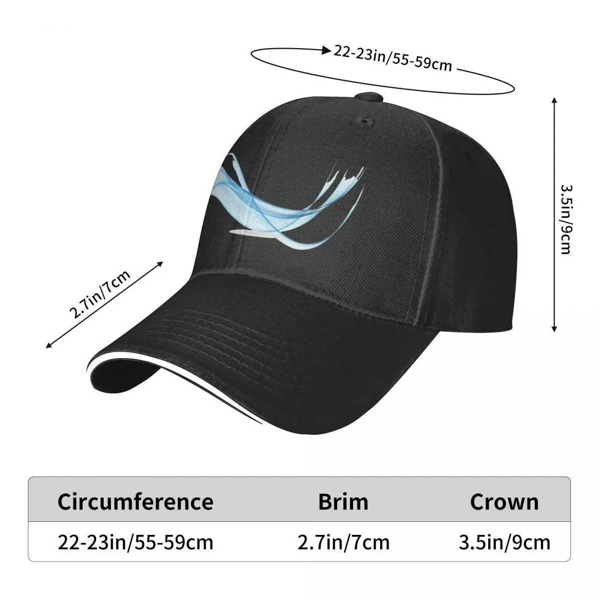 Wavy Line 1625 Hat Men Women Hat Men's Hats Hats For Men Men's Baseball Cap Man Hat Baseball Cap