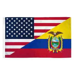 USA Ecuador Friendship Flag 2ft*3ft (60*90cm) 3ft*5ft (90*150cm) Size Christmas Decorations for Home Flag Banner