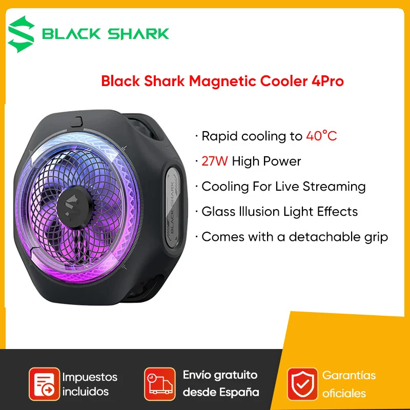 Original Black Shark Magnetic Cooler 4Pro Cooler Gaming Air Cooler Radiator For Redmagic iPhone Samsung ROG 8/Redmagic 9 Pro