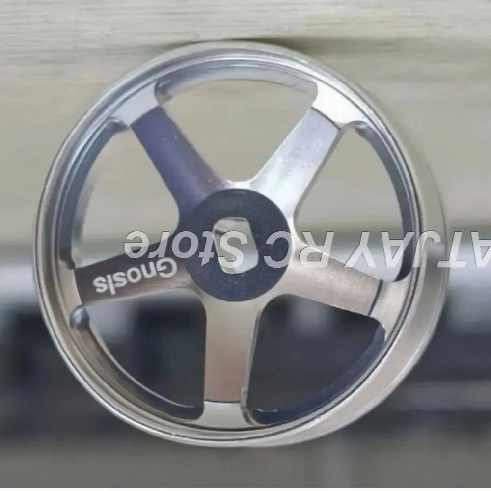 FATJAY Silver Mini RC Wheel Hubs | 5-Spoke High-Precision for WLtoys MINI-Q MINI-D DRZ MINI-Z