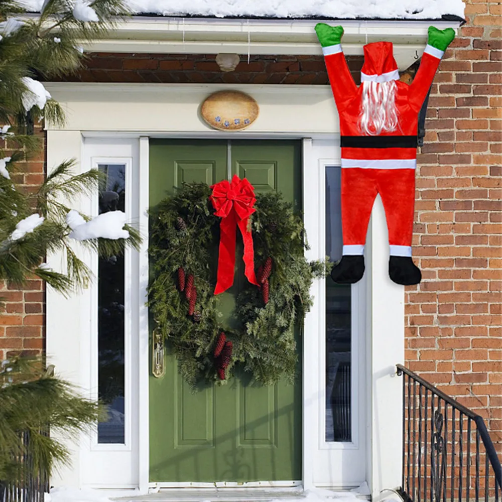 

Christmas Santa Climbing Wall Decoration Xmas Indoor Outdoor Home Garden Family Prop Lawn Decoration