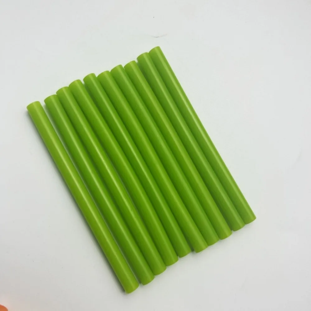 20Pcs/lot Fruit green High viscosity Hot melt adhesive stick Pure colour DIY Hand tools 7mm Diameter