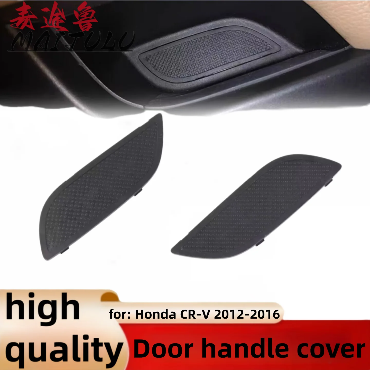 For Honda CR-V CRV 2012 2013 2014 2015 2016  Car Black Pull Pocket Cap Inner Door Handle Armrest Cover Fit Front/Rear Left/Right