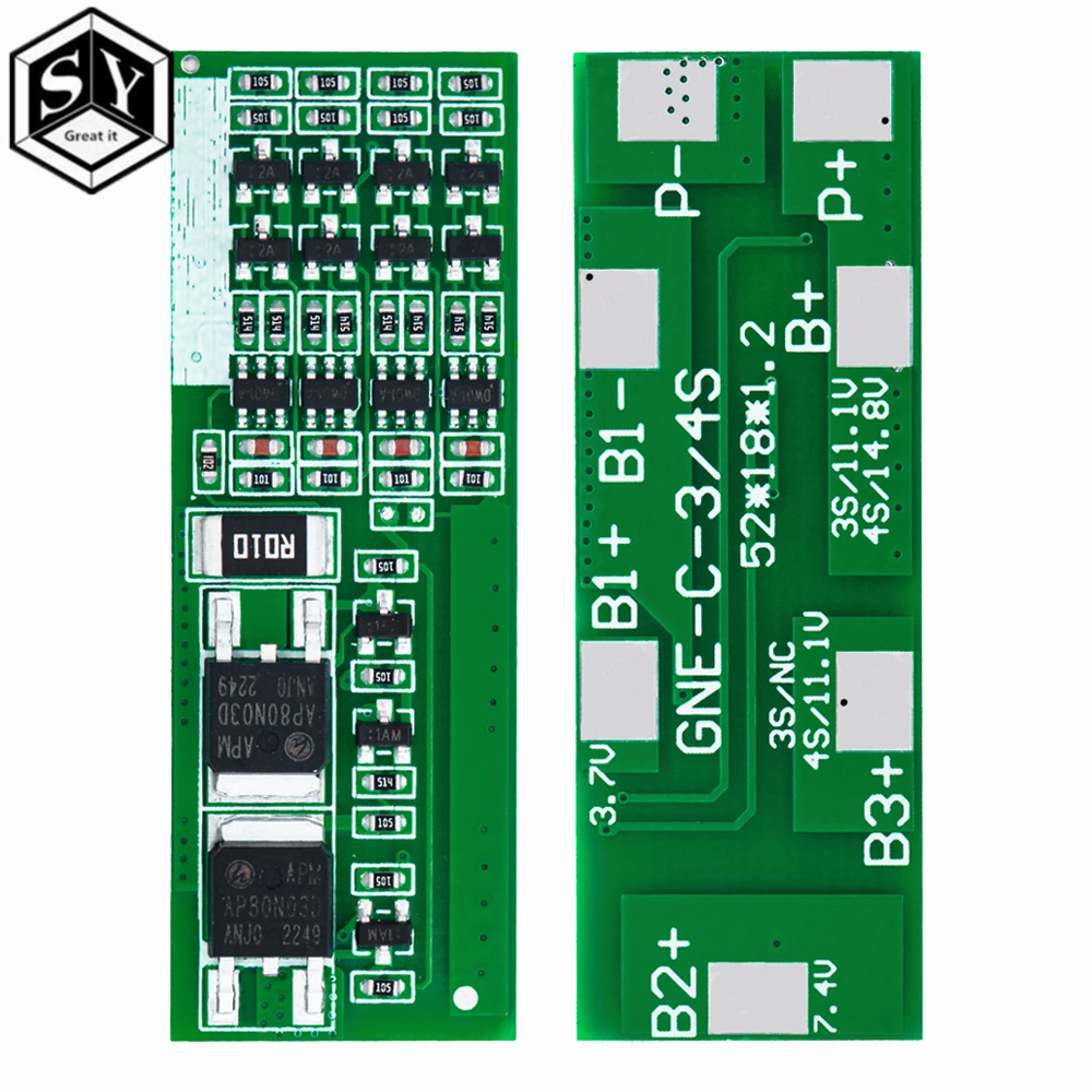 4S 8A بوليمر ليثيوم أيون شاحن بطارية لوح حماية ل 4 المسلسل 3.7 ليثيوم أيون شحن حماية وحدة BMS #6