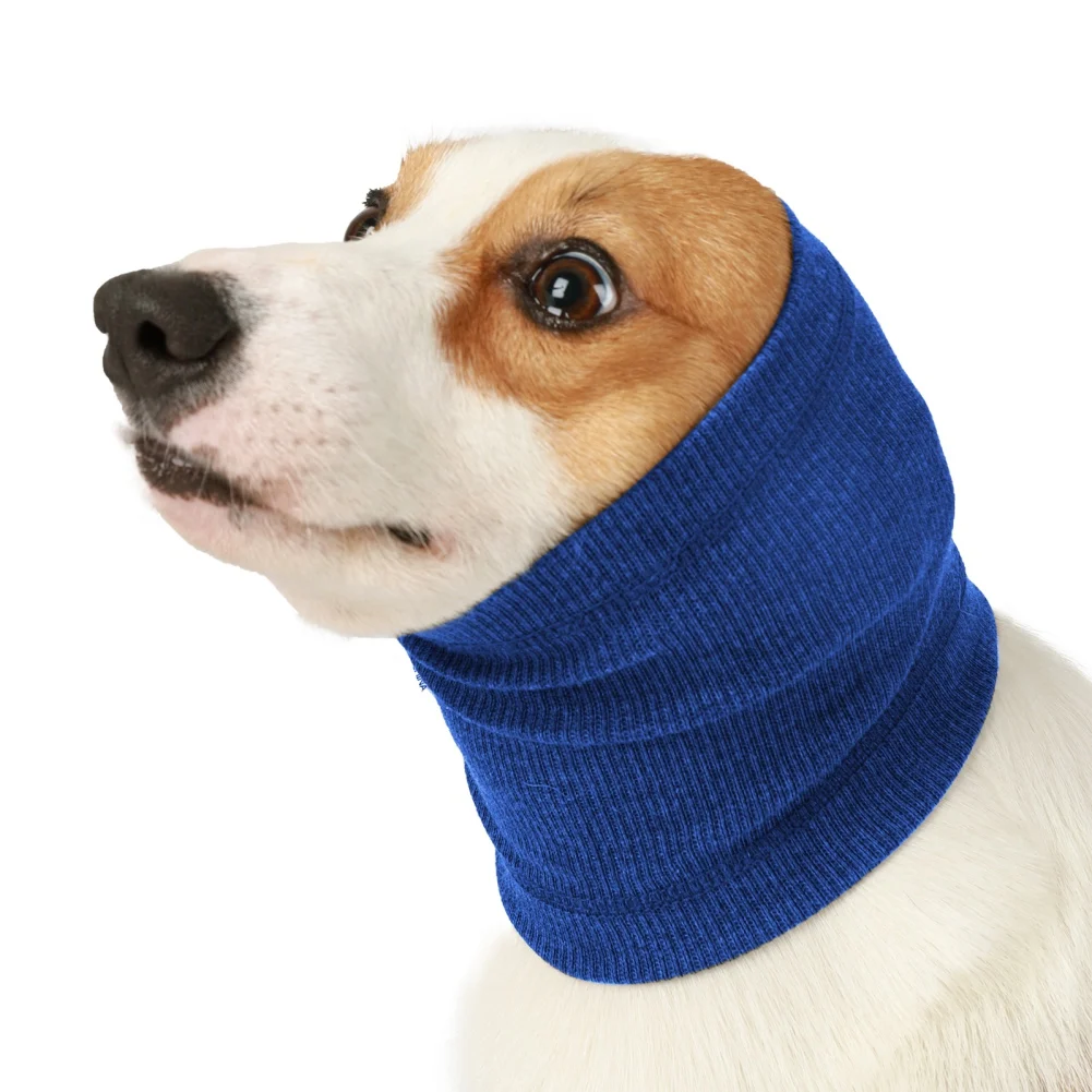 Pet Soothing Headgear Dog Scarf Relieves Anxiety Warm Bib Pet Bath Hair Blow Out Ear Muffs Noise And Stress Reduction Headband